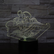 Aladdin Prince Princess Jasminess 3d Led Lamp Office Room Decoration Girl Kids Bedroom Nightlight Child Birthday Night Light