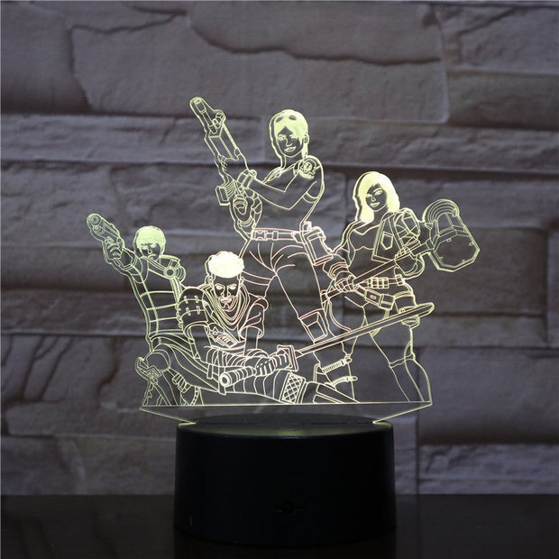Game Team Figure 3D LED Table Lamp Night Light 7 Colors Changing Bedroom Sleep Lighting Home Decor Gifts Drop shipping