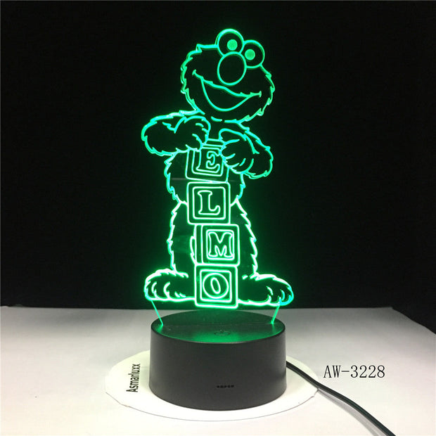 Sesame Street Elmo BIG BIRD GROUCH Table Lamp Color Change Lampen Child NightLight USB Flexible lampe Luminaria Lamparas AW-3228