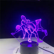 3D LED Wrestling Judo Lamp Night Lights USB Power Lights Creative Holiday Gift LED Desk Lamp for Home Living Room Decor AW-2637