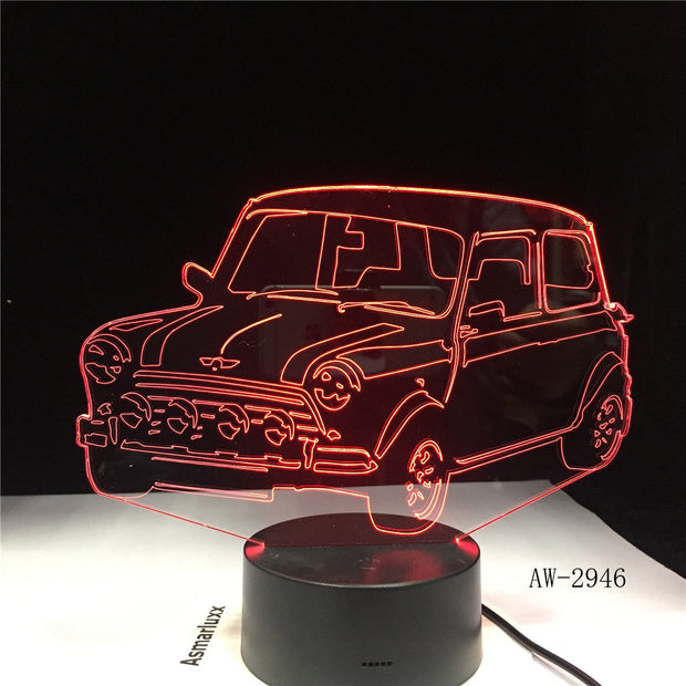 Novelty Gifts Cool SUV Car Vehicle Shape 3D Lamp 7 Colors Change LED Night Lamp Desk Table Decoration Lights Dropship AW-2946