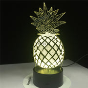 3D Pineapple Ananas LED Night Light 7 Color Change Home Room Decor Child Kids Baby Sleeping Desk Lamp Festival Gifts AW-2368