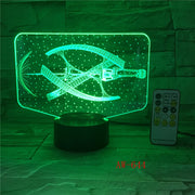 7 Colorful Changeable Mood LED Lamp 3D Led Spaceship Earth Space Desk Lighting Bedroom Bedside Decor Night Light Gifts AW-644