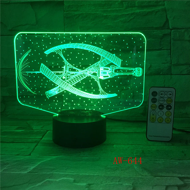 7 Colorful Changeable Mood LED Lamp 3D Led Spaceship Earth Space Desk Lighting Bedroom Bedside Decor Night Light Gifts AW-644