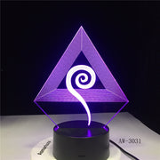 Abstract Wind Symbol 7 Colors 3D Lamp LED NightLight light Acrylic lamp Atmosphere Novelty indoor Lighting DropShipping AW-3031