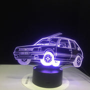 vkx nsk Touch USB Indoor Lighting Car Shape Small Night Light Novelty led 3D Visual Night Light 7 Colors Changeable Desk Lamp