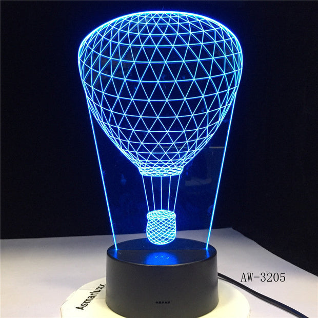 Balloon 3D Led USB Night light Table Lamp Colors Gradient Creative Luminaria Optical Illusion Lamp Home Decorative Gifts AW-3205