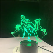3D LED Wrestling Judo Lamp Night Lights USB Power Lights Creative Holiday Gift LED Desk Lamp for Home Living Room Decor AW-2637