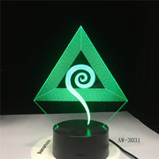 Abstract Wind Symbol 7 Colors 3D Lamp LED NightLight light Acrylic lamp Atmosphere Novelty indoor Lighting DropShipping AW-3031