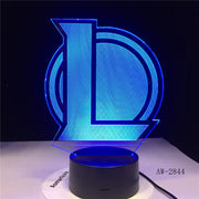 L Team 3D Lamp Night light Baby 7 Color Change Acrylic Remote Touch Switch Toilet lamp USB Energy Saving Desk lamp AW-2844