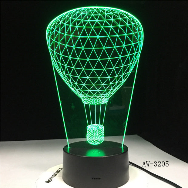 Balloon 3D Led USB Night light Table Lamp Colors Gradient Creative Luminaria Optical Illusion Lamp Home Decorative Gifts AW-3205