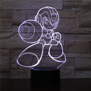 Rockman Figure USB 3D LED Night Light Multicolor RGB decorative light Boys Child Kids Baby Gifts Game Megaman Table Lamp Bedside