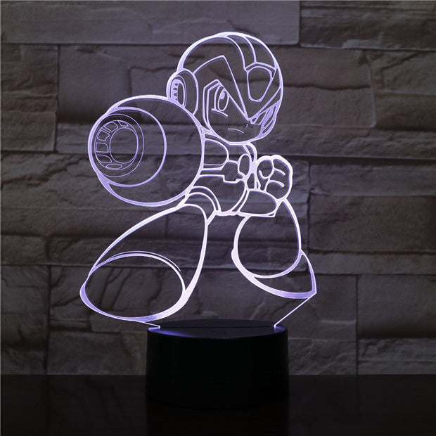 Rockman Figure USB 3D LED Night Light Multicolor RGB decorative light Boys Child Kids Baby Gifts Game Megaman Table Lamp Bedside