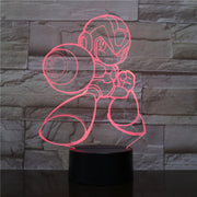 Rockman Figure USB 3D LED Night Light Multicolor RGB decorative light Boys Child Kids Baby Gifts Game Megaman Table Lamp Bedside