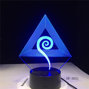 Abstract Wind Symbol 7 Colors 3D Lamp LED NightLight light Acrylic lamp Atmosphere Novelty indoor Lighting DropShipping AW-3031