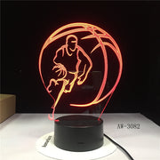 3D Basketball Sport Home Decoration LED illusion Touch 7 Color Change Lamp Bedroom Night Light Best Child Boys Man Gift AW-3082