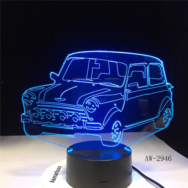 Novelty Gifts Cool SUV Car Vehicle Shape 3D Lamp 7 Colors Change LED Night Lamp Desk Table Decoration Lights Dropship AW-2946