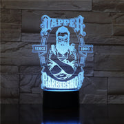 Barber Shop 3D LED Night Lamp Table Lamp Valentines Gifts for Boys Kids Sleeping Light Factory Direct Sales 3D-2291