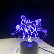 3D LED Wrestling Judo Lamp Night Lights USB Power Lights Creative Holiday Gift LED Desk Lamp for Home Living Room Decor AW-2637
