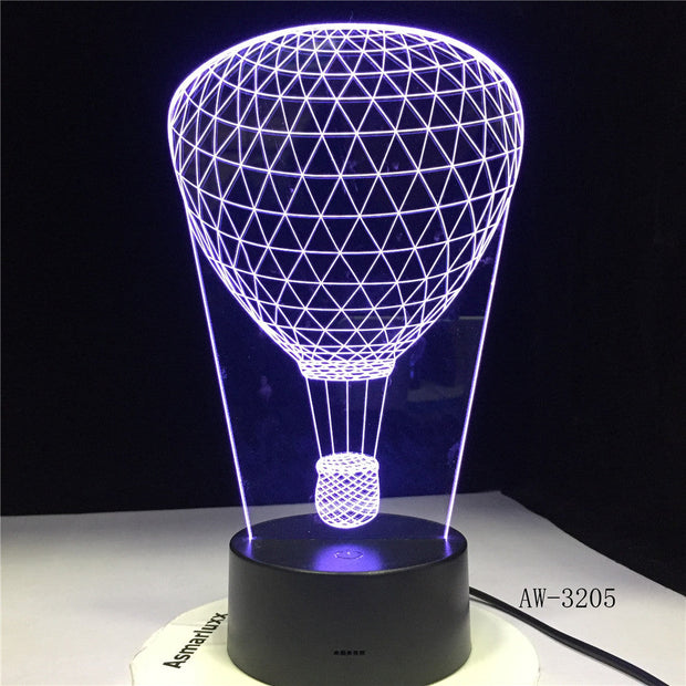 Balloon 3D Led USB Night light Table Lamp Colors Gradient Creative Luminaria Optical Illusion Lamp Home Decorative Gifts AW-3205