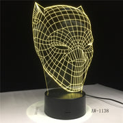 Black Panther Modelling Nightlight Usb Touch Luminous Super Hero Desk Lamp Kid Bedroom Sleep Lighting Fixture Home Decor AW-1138