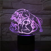 Wolf 3D LED Night Lamp Romantic Bedroom Table Lamp Valentines Gifts for Lovers Couples Boys Kids Sleeping Light Dropship 2306