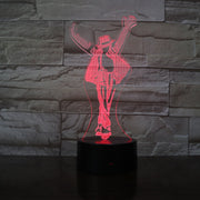 Michael Star Figure 3D Led Night Light 7 Colors Home Offfice Decorative Lamp Bedroom Table Lamp Michael Fan's Best Gift