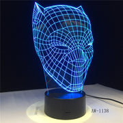 Black Panther Modelling Nightlight Usb Touch Luminous Super Hero Desk Lamp Kid Bedroom Sleep Lighting Fixture Home Decor AW-1138