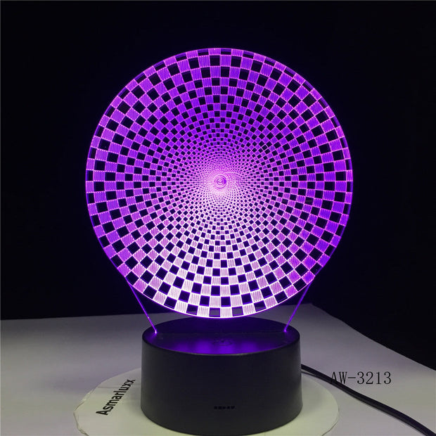3D Colorful Visual Led Abstract New Shape Night Lights Usb Animal Table Lamp Bedroom Sleep Lighting Fixture Decor AW-3213