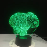 Cute Sheep Cartoon 7 Colors Changing 3D Visual NightLight Acrylic Table Lamp Led Cartoon Lighting Fixture Kids Gifts Home Decor