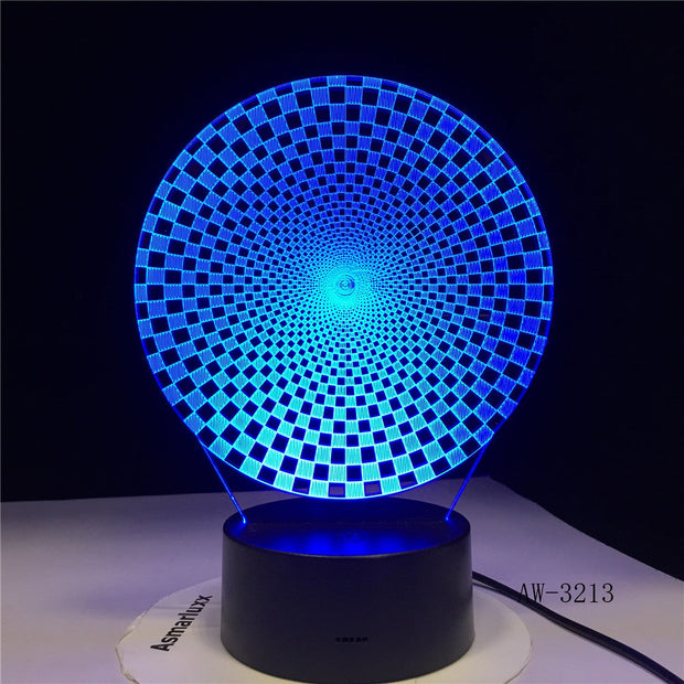 3D Colorful Visual Led Abstract New Shape Night Lights Usb Animal Table Lamp Bedroom Sleep Lighting Fixture Decor AW-3213