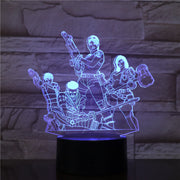Game Team Figure 3D LED Table Lamp Night Light 7 Colors Changing Bedroom Sleep Lighting Home Decor Gifts Drop shipping