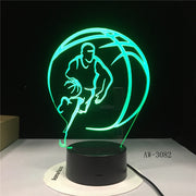 3D Basketball Sport Home Decoration LED illusion Touch 7 Color Change Lamp Bedroom Night Light Best Child Boys Man Gift AW-3082