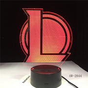 L Team 3D Lamp Night light Baby 7 Color Change Acrylic Remote Touch Switch Toilet lamp USB Energy Saving Desk lamp AW-2844
