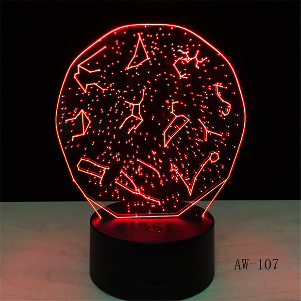Home Decor Light Sky Constellation Luminaria 7 Color Changing 3D LED Night Lamp Nightlight Gift Bedside Sleep Light Gift AW-107