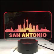 San Antonio 3D Illusion Led Lamp Dinosaur 7 Color Led Bulb Night Light Touch Sleeping Nightlight Table Lamp Boys Gifts AW-3153