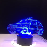 vkx nsk Touch USB Indoor Lighting Car Shape Small Night Light Novelty led 3D Visual Night Light 7 Colors Changeable Desk Lamp