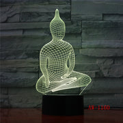 3d lampe buddha Table Lamp LED Night Light Color Changeable Decor Lighting Indoor Atmosphere Acrylic Craft Kids gift AW-1160