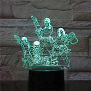 Game Team Figure 3D LED Table Lamp Night Light 7 Colors Changing Bedroom Sleep Lighting Home Decor Gifts Drop shipping