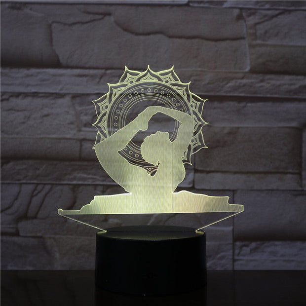 India Yoga 3D LED Lamp Night Lights 7 Colors Change Touch Table Creative Gift as Home Decoration LED Night Lamp Dropshipping
