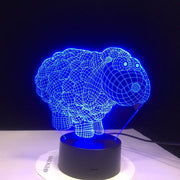 Cute Sheep Cartoon 7 Colors Changing 3D Visual NightLight Acrylic Table Lamp Led Cartoon Lighting Fixture Kids Gifts Home Decor
