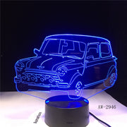 Novelty Gifts Cool SUV Car Vehicle Shape 3D Lamp 7 Colors Change LED Night Lamp Desk Table Decoration Lights Dropship AW-2946