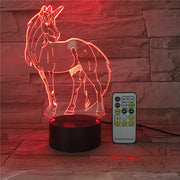 Unicorn Romantic Gift 3D LED Table Lamp 7 Color Change Night Light Room Decor Lustre Holiday Girlfriend Kid Toys Dropship AW-641