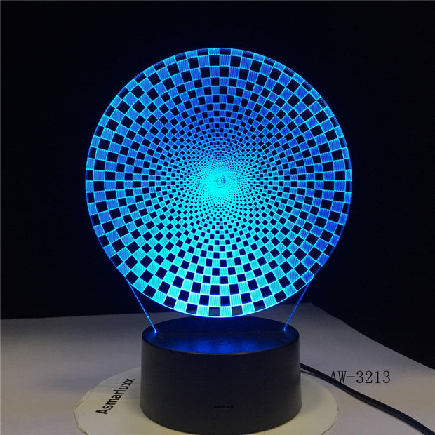 3D Colorful Visual Led Abstract New Shape Night Lights Usb Animal Table Lamp Bedroom Sleep Lighting Fixture Decor AW-3213