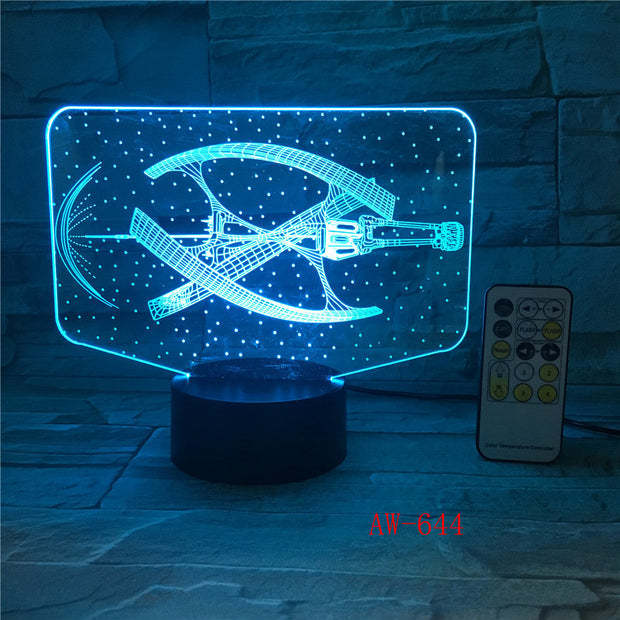 7 Colorful Changeable Mood LED Lamp 3D Led Spaceship Earth Space Desk Lighting Bedroom Bedside Decor Night Light Gifts AW-644