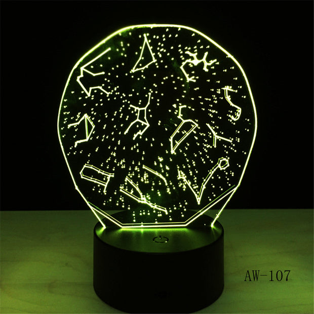 Home Decor Light Sky Constellation Luminaria 7 Color Changing 3D LED Night Lamp Nightlight Gift Bedside Sleep Light Gift AW-107