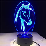 7 Colors Changing Animal LED Night light Horse 3D Desk Table Lamp USB Luces Navidad Lampara Baby Kid Sleeping Nightlight AW-2722