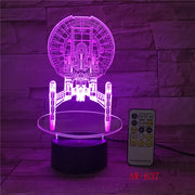 7 Colorful Changeable Mood LED Lamp 3D Led Spaceship Earth Space Desk Lighting Bedroom Bedside Decor Night Light AW-637
