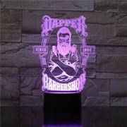 Barber Shop 3D LED Night Lamp Table Lamp Valentines Gifts for Boys Kids Sleeping Light Factory Direct Sales 3D-2291