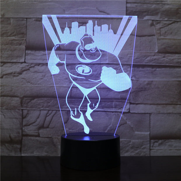 Cartoon Fat Man 7/16 Colors Chang 3D LED Night Light Sleep Bedroom Decor Lamp Love Valentines Gift Dropshipping 3D-2475